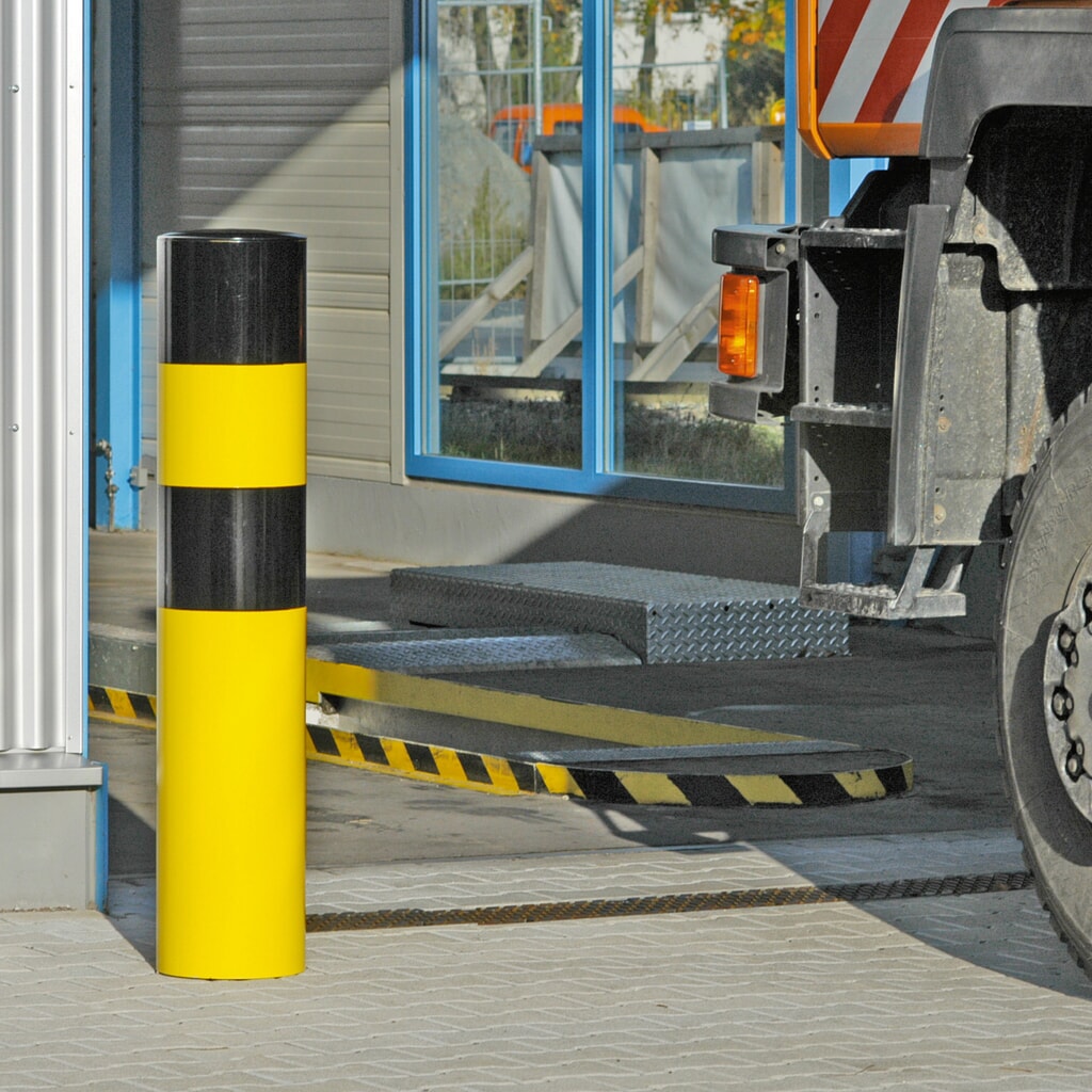 Product image: MORAVIA impact protection bollard, for setting in concrete, outdoor use, height 1,600 mm, Ø 273 mm