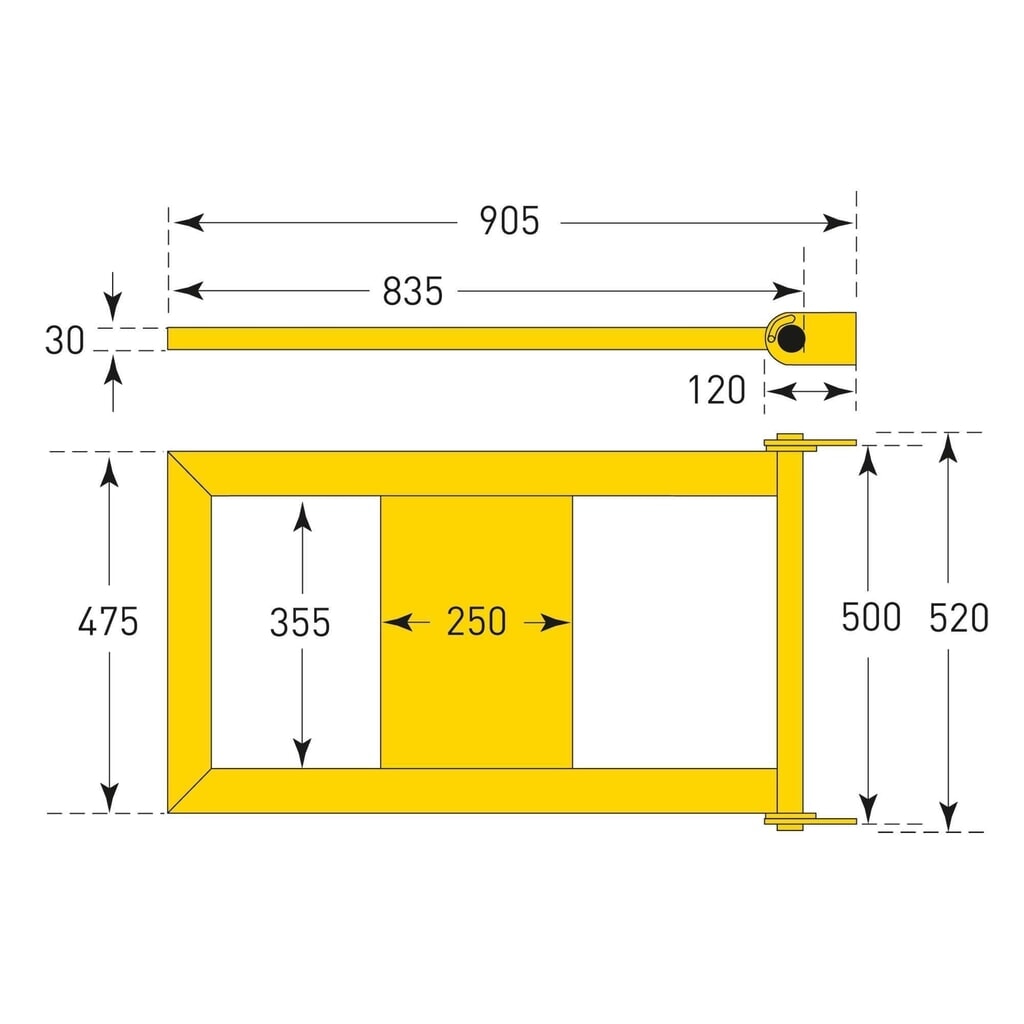 Product image no. 2: Impact protection railing door, S-Line