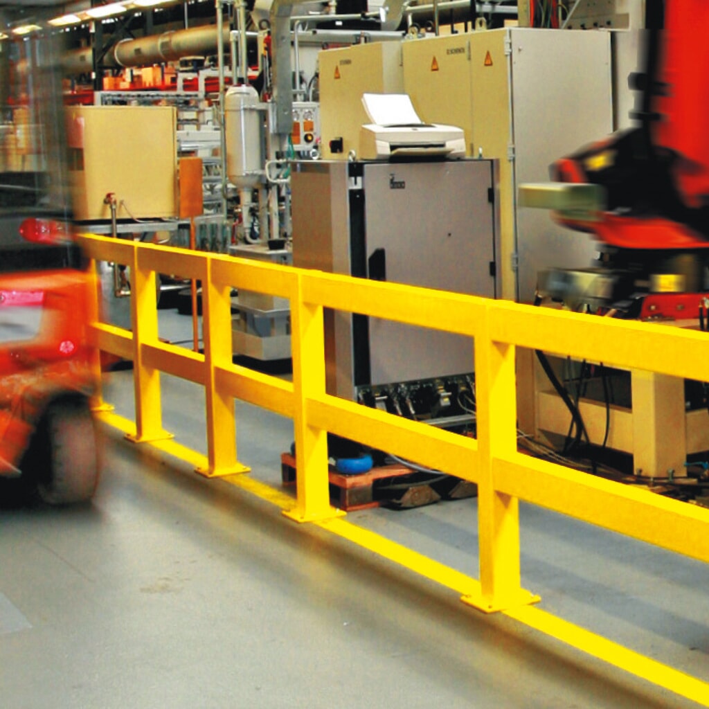 Impact protection railing, indoor use, start/end post, height 500 mm Product image no. 5: Impact protection railing, indoor use, start/end post, height 500 mm