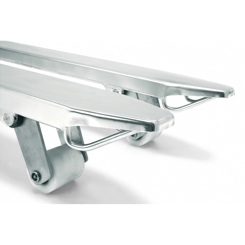 Jungheinrich AM I20 stainless steel pallet truck, load capacity 2,000 kg, fork length 1,220 mm, nylon Product image no. 2: Jungheinrich AM I20 stainless steel pallet truck, load capacity 2,000 kg, fork length 1,220 mm, nylon