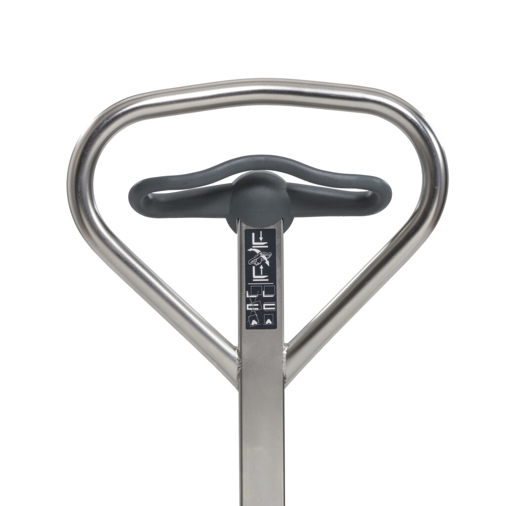 Jungheinrich AM I20 stainless steel pallet truck, load capacity 2,000 kg, fork length 1,140 mm, nylon, tandem rollers Product image no. 4: Jungheinrich AM I20 stainless steel pallet truck, load capacity 2,000 kg, fork length 1,140 mm, nylon, tandem rollers