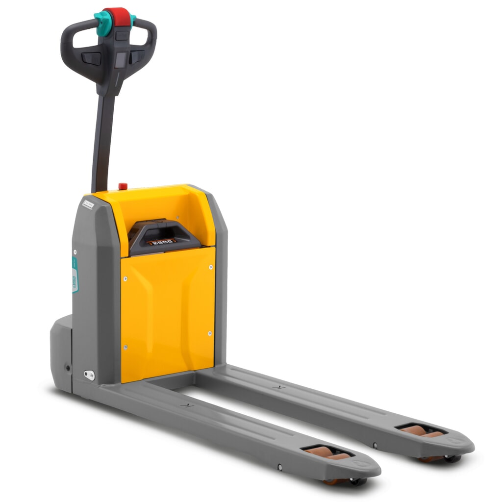 Jungheinrich AME 15 electric pallet truck, load capacity 1,500 kg, fork length 1,150 mm, special fork width 670 mm, tandem rollers Product image no. 3: Jungheinrich AME 15 electric pallet truck, load capacity 1,500 kg, fork length 1,150 mm, special fork width 670 mm, tandem rollers