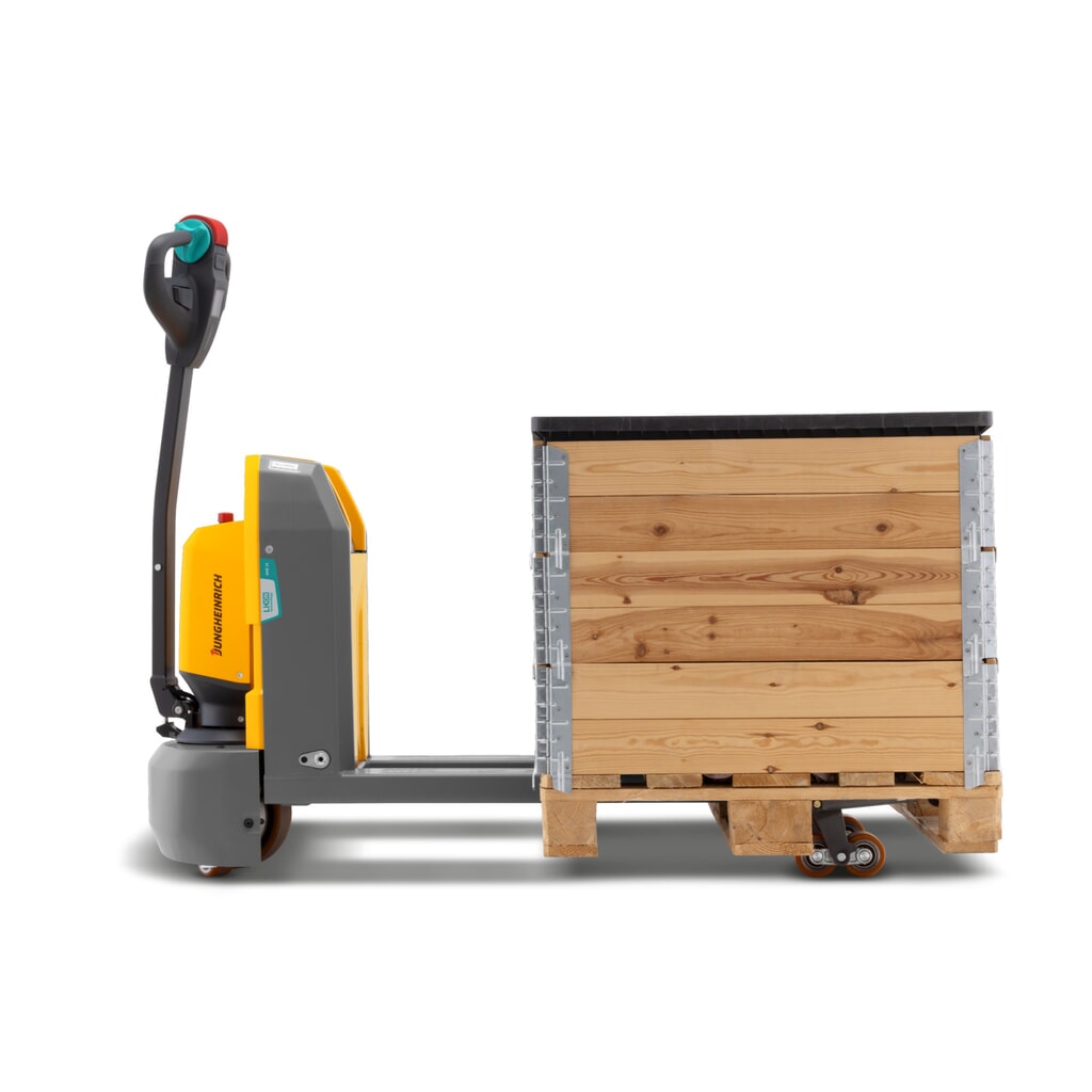 Jungheinrich AME 15 electric pallet truck, load capacity 1,500 kg, fork length 1,150 mm, special fork width 670 mm, tandem rollers Product image no. 5: Jungheinrich AME 15 electric pallet truck, load capacity 1,500 kg, fork length 1,150 mm, special fork width 670 mm, tandem rollers