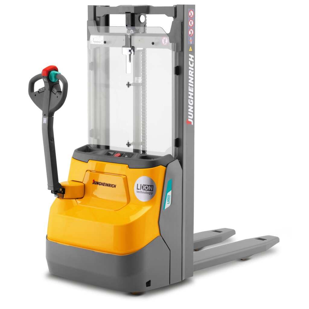 Jungheinrich EJC 110i ZZ electric high-lift stacker truck, two-stage telescopic mast, lift height 2,990 mm, load capacity 1,000 kg, proportional hydraulics Product image no. 1: Jungheinrich EJC 110i ZZ electric high-lift stacker truck, two-stage telescopic mast, lift height 2,990 mm, load capacity 1,000 kg, proportional hydraulics