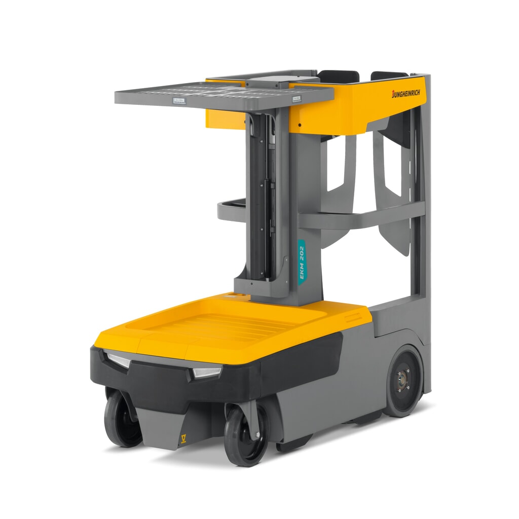 Jungheinrich EKM 202 small parts order picker, electric storage tray, door locking Product image: Jungheinrich EKM 202 small parts order picker, electric storage tray, door locking