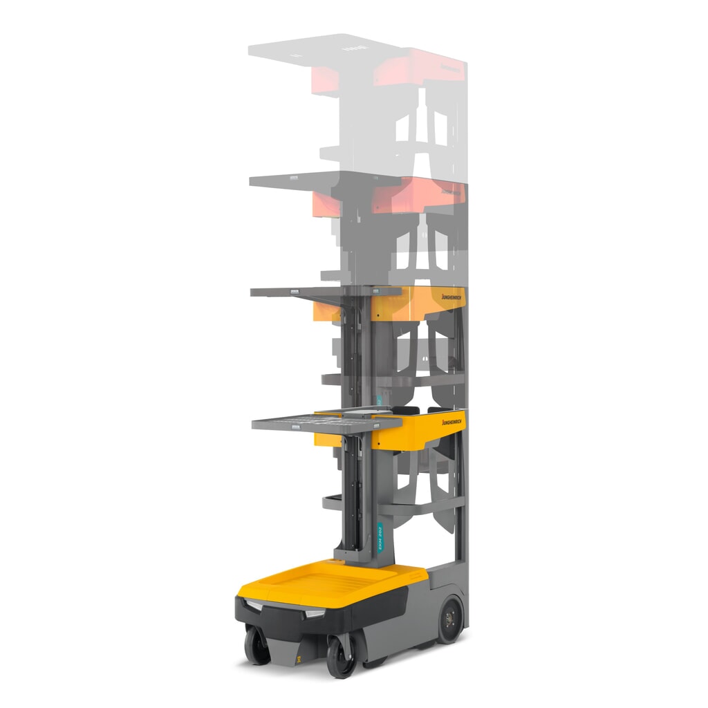 Product image no. 7: Jungheinrich EKM 202 small parts order picker, electric storage tray, door locking
