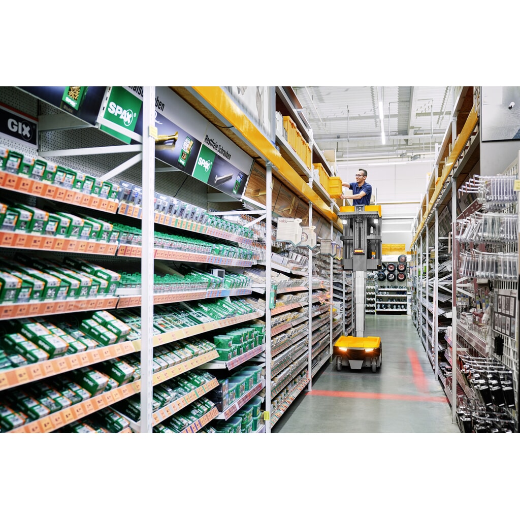 Product image no. 11: Jungheinrich EKM 202 small parts order picker, electric storage tray, door locking