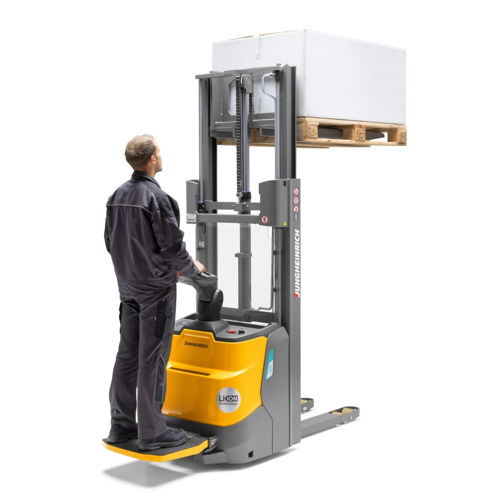 Product image no. 8: Jungheinrich electric high-lift stacker truck ERC 110i DZ with platform, three-stage telescopic mast, lift height 4,300 mm, load capacity 1,000 kg, proportional hydraulics