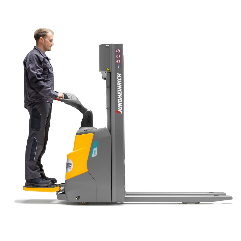 Product image no. 12: Jungheinrich electric high-lift stacker truck ERC 110i DZ with platform, three-stage telescopic mast, lift height 4,300 mm, load capacity 1,000 kg, proportional hydraulics