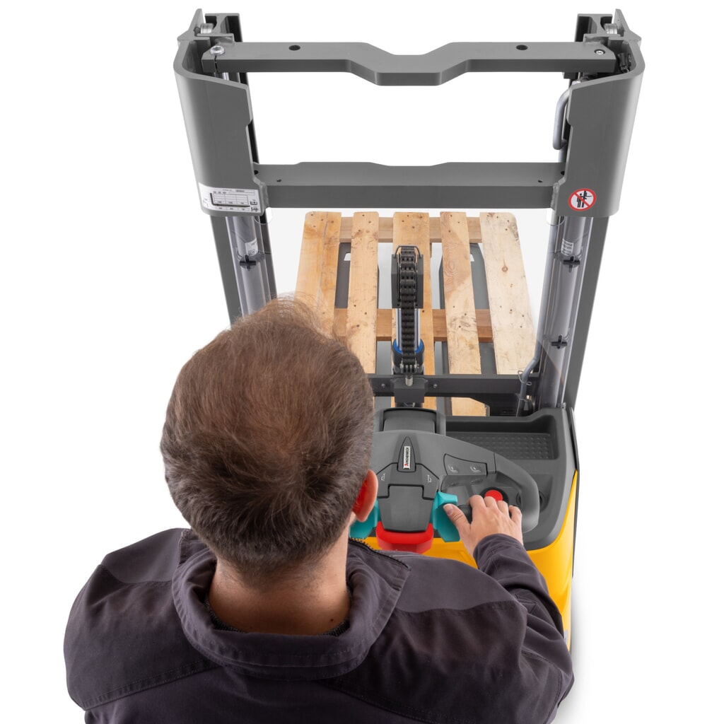 Product image no. 7: Jungheinrich electric high-lift stacker truck ERC 112zi DZ with platform, three-stage telescopic mast, lift height 4,300 mm, load capacity 1,200 kg, proportional hydraulics