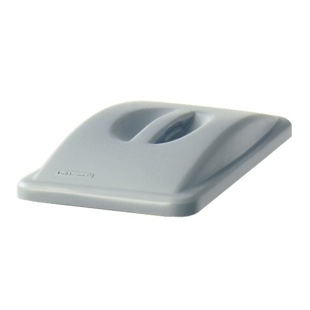 Lid for Rubbermaid® Slim Jim® recycling container, with handle, PE, grey Product image: Lid for Rubbermaid® Slim Jim® recycling container, with handle, PE, grey