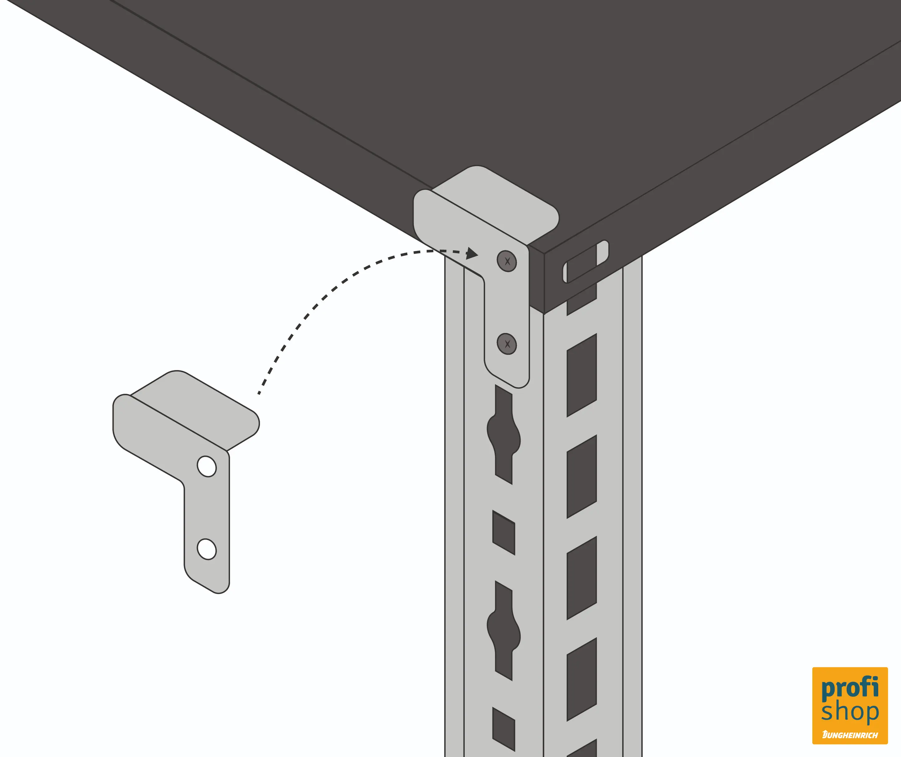 Shelf rack, screw system