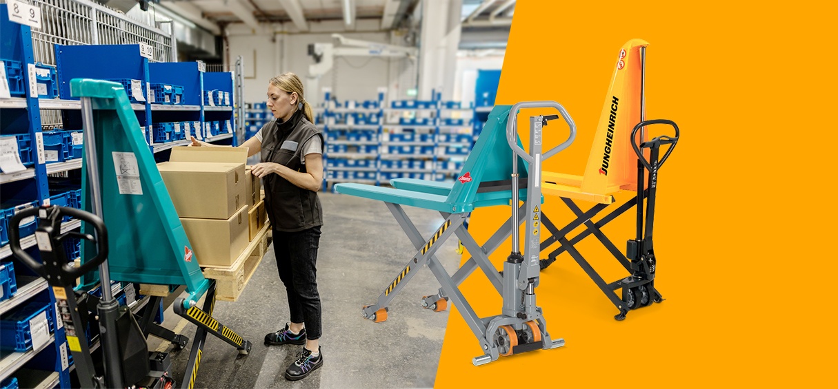 Scissor lift pallet trucks