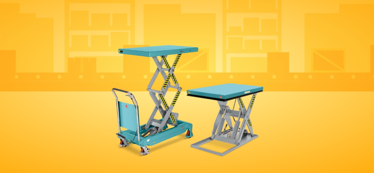 Scissor lift tables