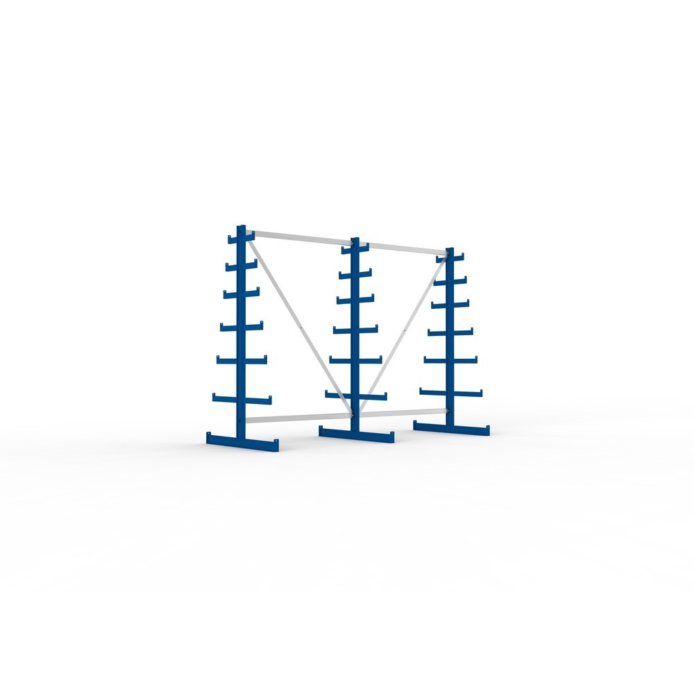 Product image: META cantilever rack, double-sided, LC 150 kg, 3 uprights