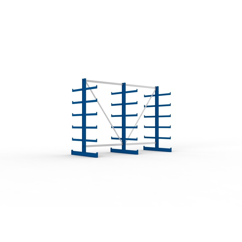 Product image: META cantilever rack, double-sided, LC 200 kg, 3 uprights
