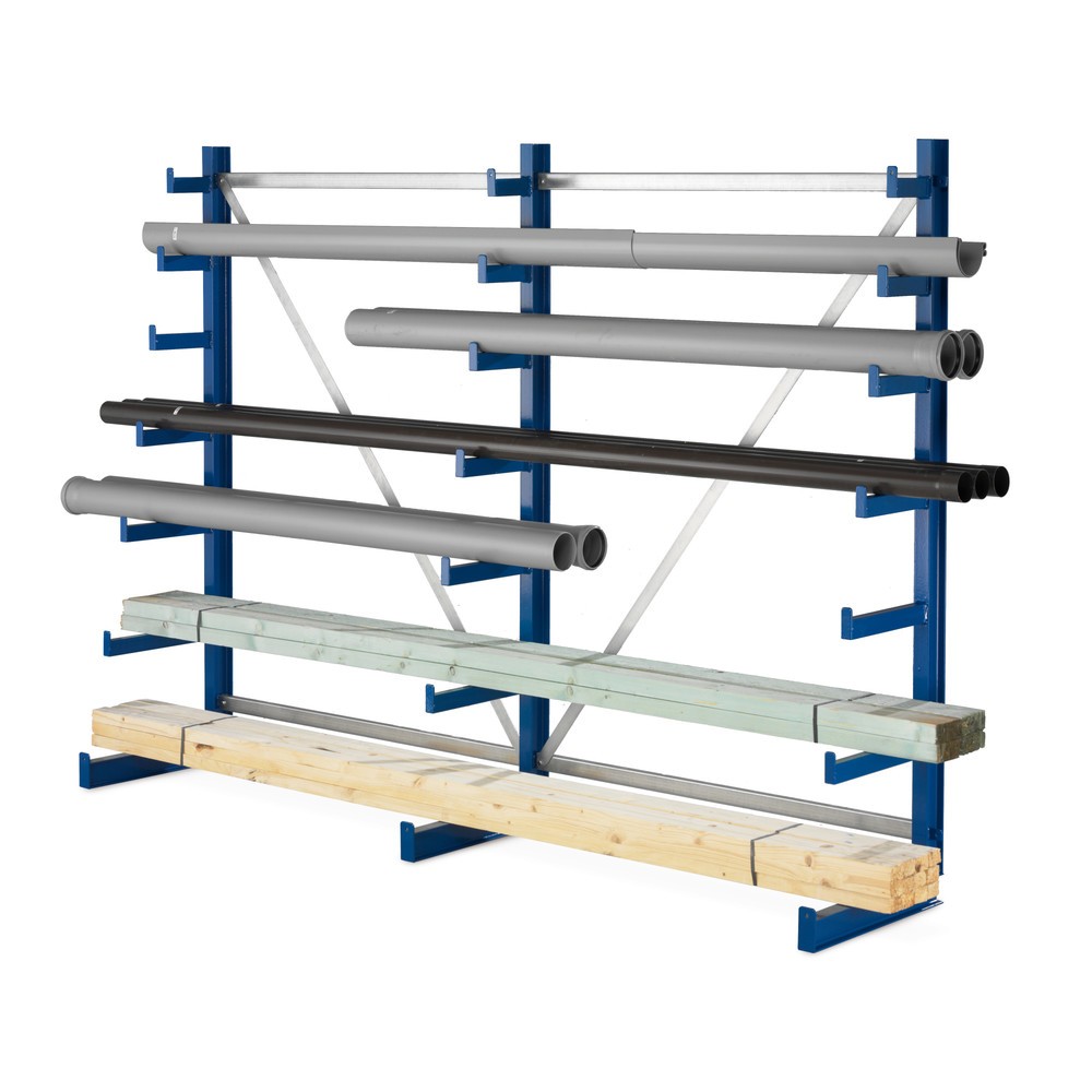 Product image: META cantilever rack, single-sided, LC 150 kg, 3 uprights