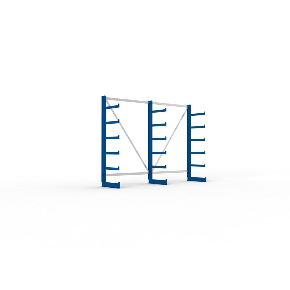 Product image: META cantilever rack, single-sided, LC 200 kg, 3 uprights
