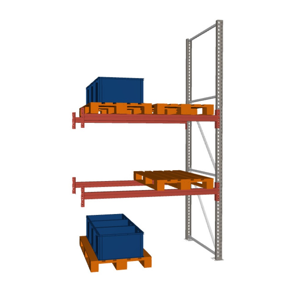 Product image: META MULTIPAL pallet rack, add-on unit, SL 4,420 kg, HxWxD 3,300 x 1,825 x 1,100 mm