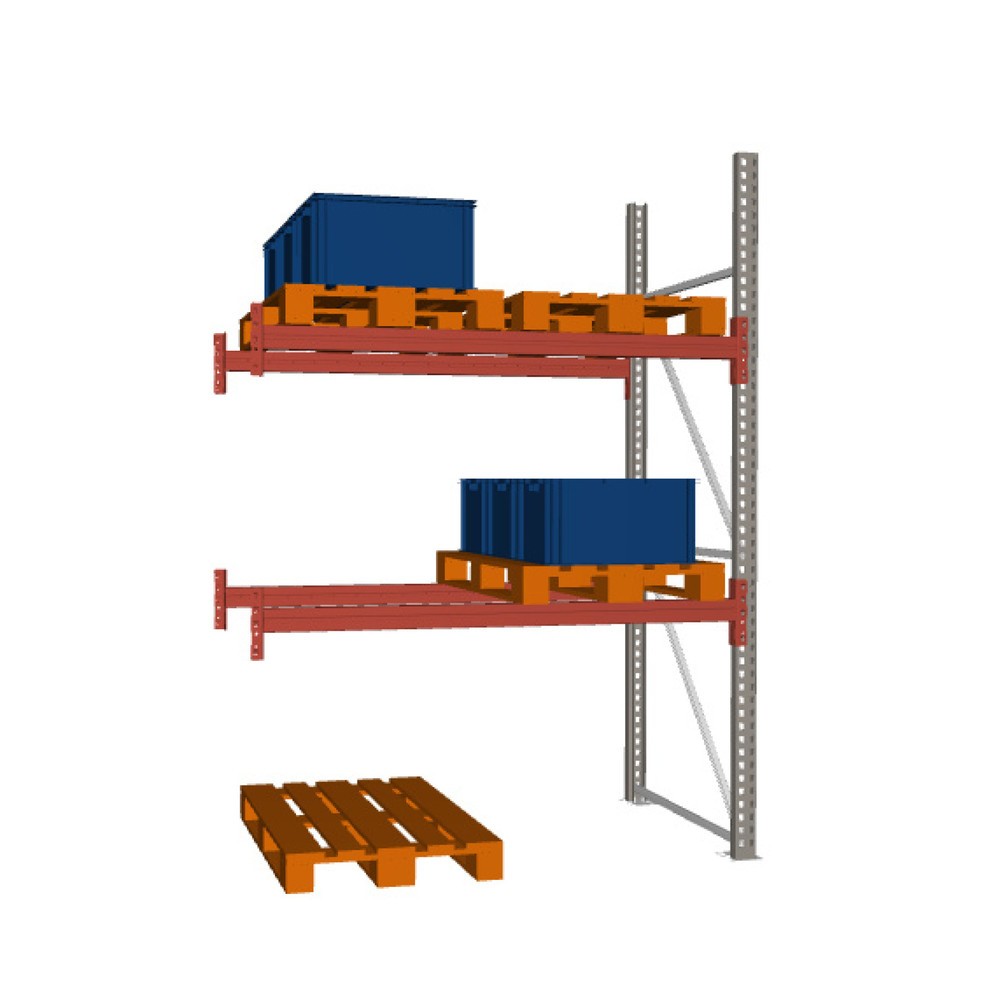 Product image: META MULTIPAL pallet rack, add-on unit, SL 4,420 kg, HxWxD 2,700 x 1,825 x 1,100 mm