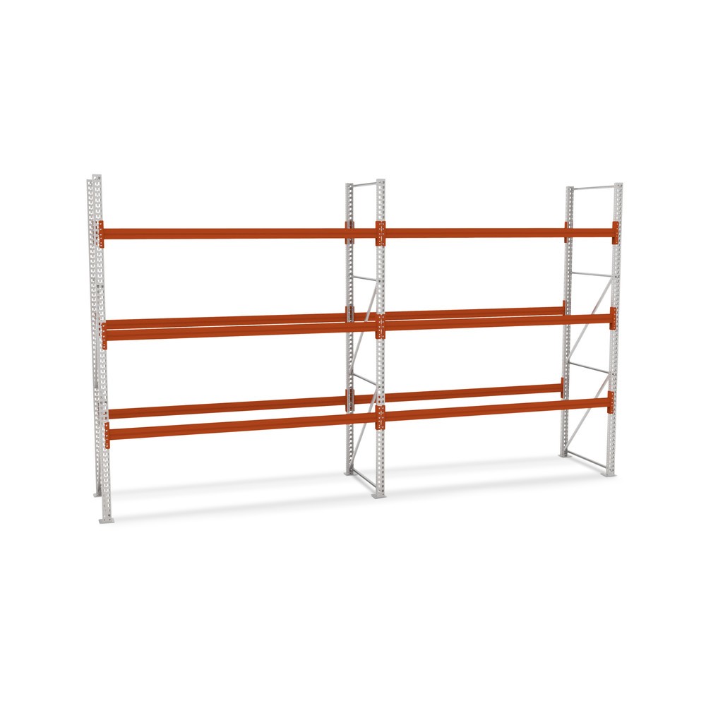 Product image: Complete package, META MULTIPAL pallet rack, shelf load 4,430 kg, HxWxD 3,800 x 5,700 x 1,100 mm