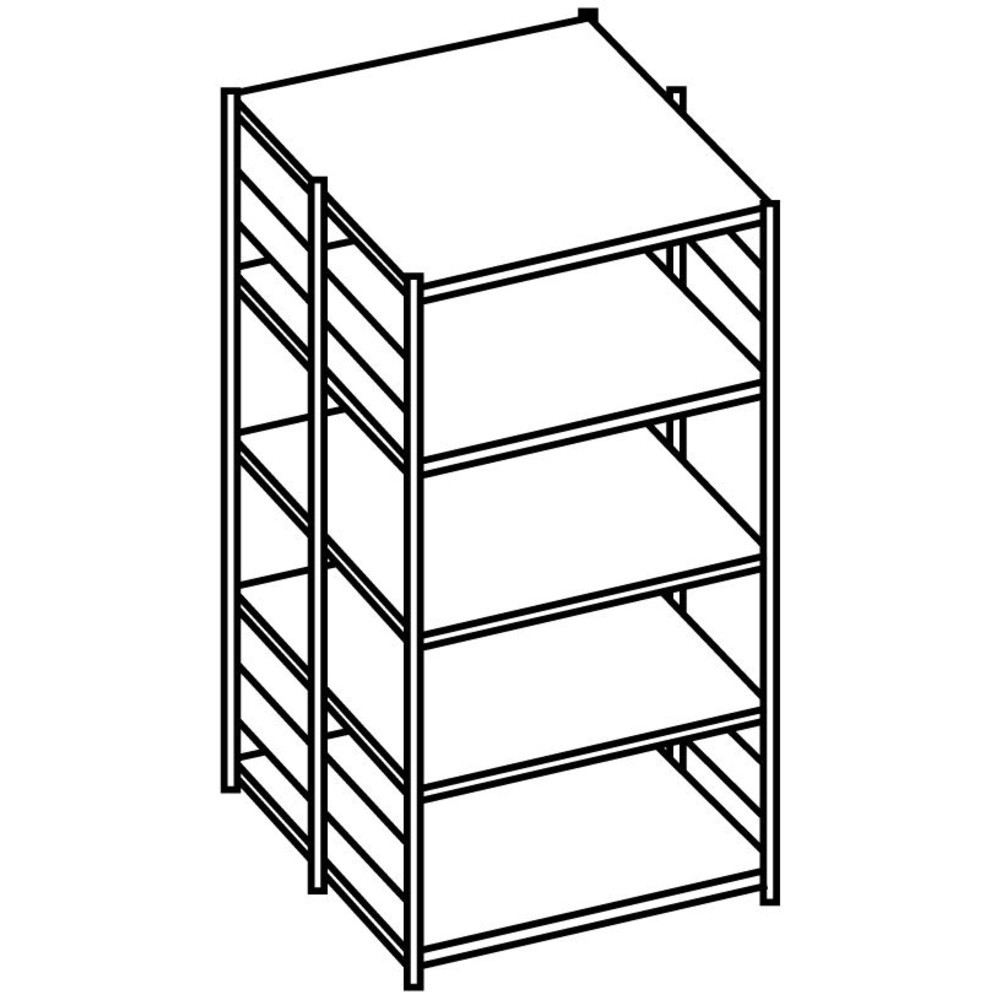 Produktabbildung Nr. 2: META shelf rack, BU, double-row, SL 230 kg, galvanised, HxWxD 3,000 x 1,000 x 1,000 (2x500) mm