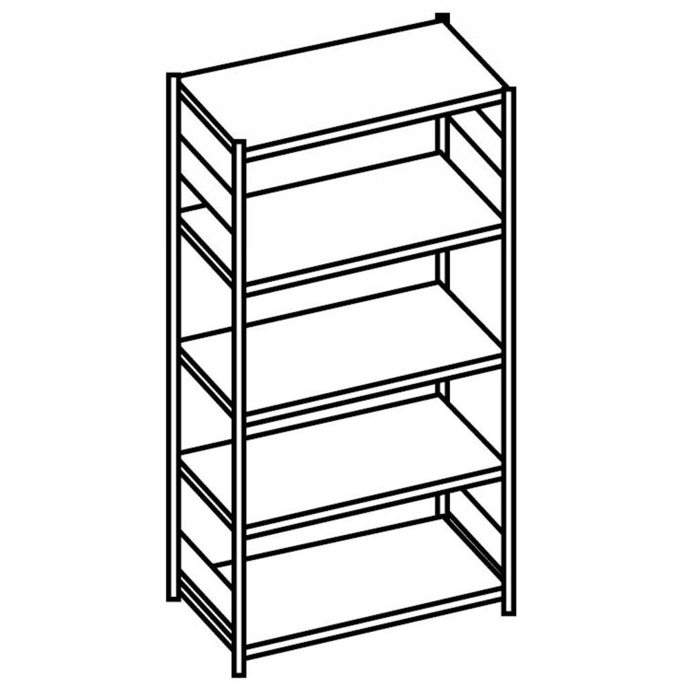 Produktabbildung Nr. 2: META shelf rack, bolted, BU, SL 100 kg, galvanised, HxWxD 2,000 x 1,000 x 300 mm