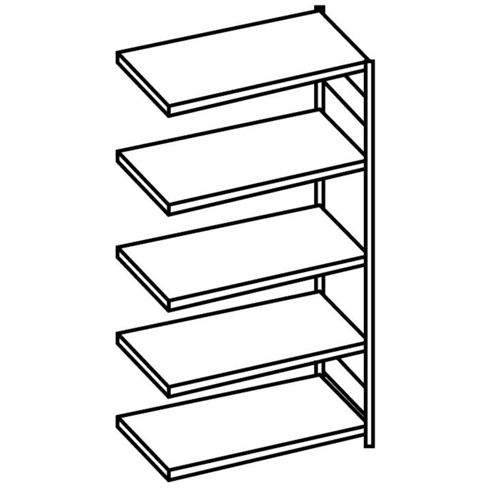 Produktabbildung Nr. 2: META shelf rack, bolted, AU, SL 100 kg, galvanised, HxWxD 2,000 x 1,000 x 500 mm
