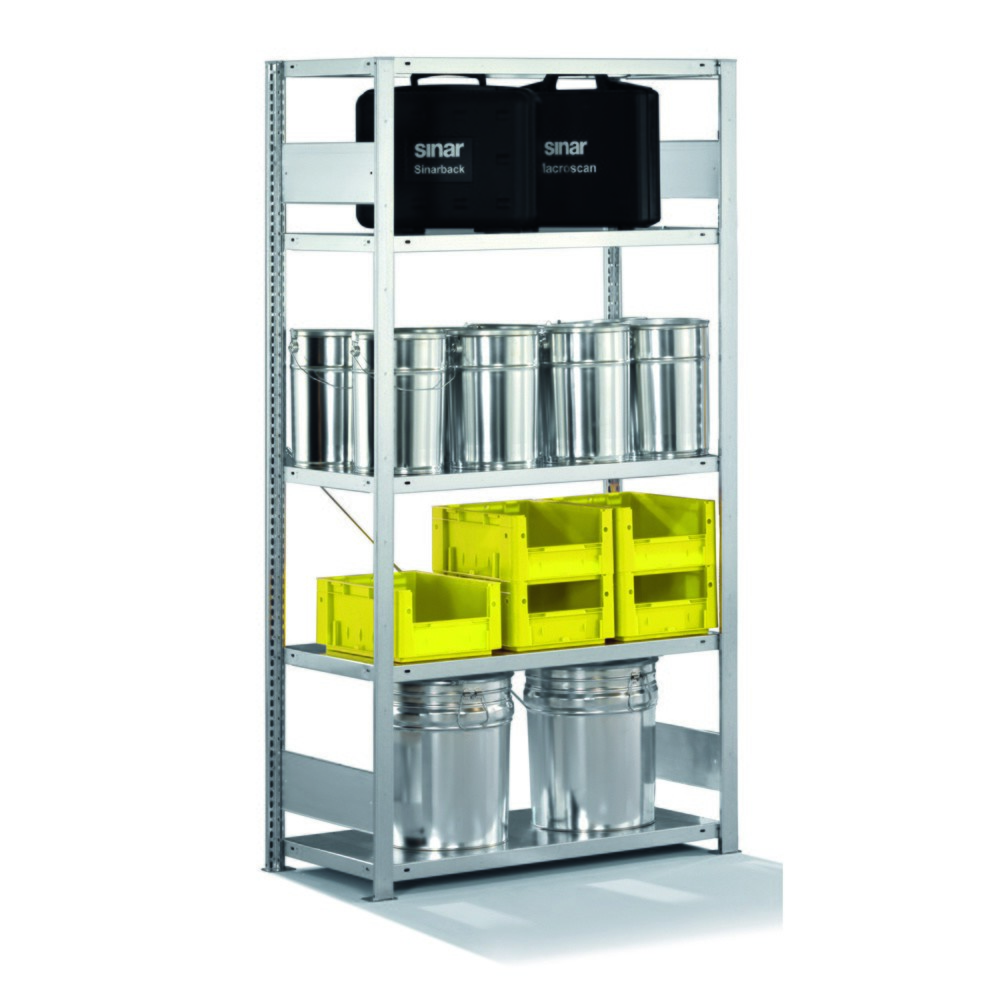 Product image: META shelf rack, boltless, BU, SL 230 kg, galvanised, HxWxD 3,000 x 1,000 x 600 mm