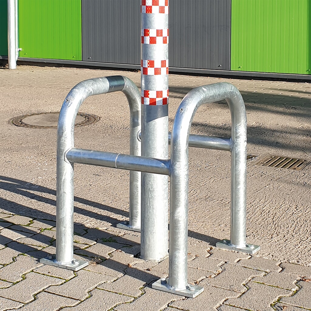 MORAVIA column collision protection, outdoor use, hot-dip galvanised, height 600 mm, for column dimensions (WxD) 400 x 400 mm Product image no. 7: MORAVIA column collision protection, outdoor use, hot-dip galvanised, height 600 mm, for column dimensions (WxD) 400 x 400 mm