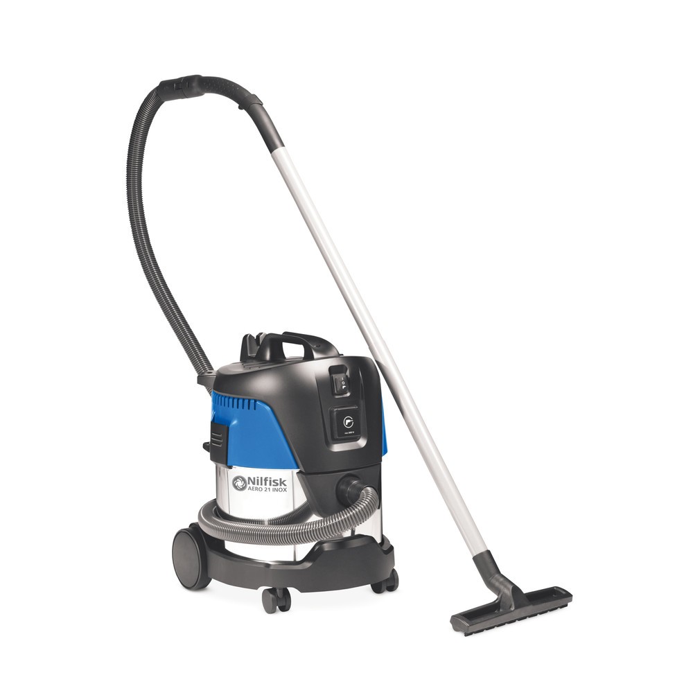Product image: Nilfisk® AERO 21-21 PC stainless steel wet/dry vacuum cleaner + socket, 1,250 W, 20 l