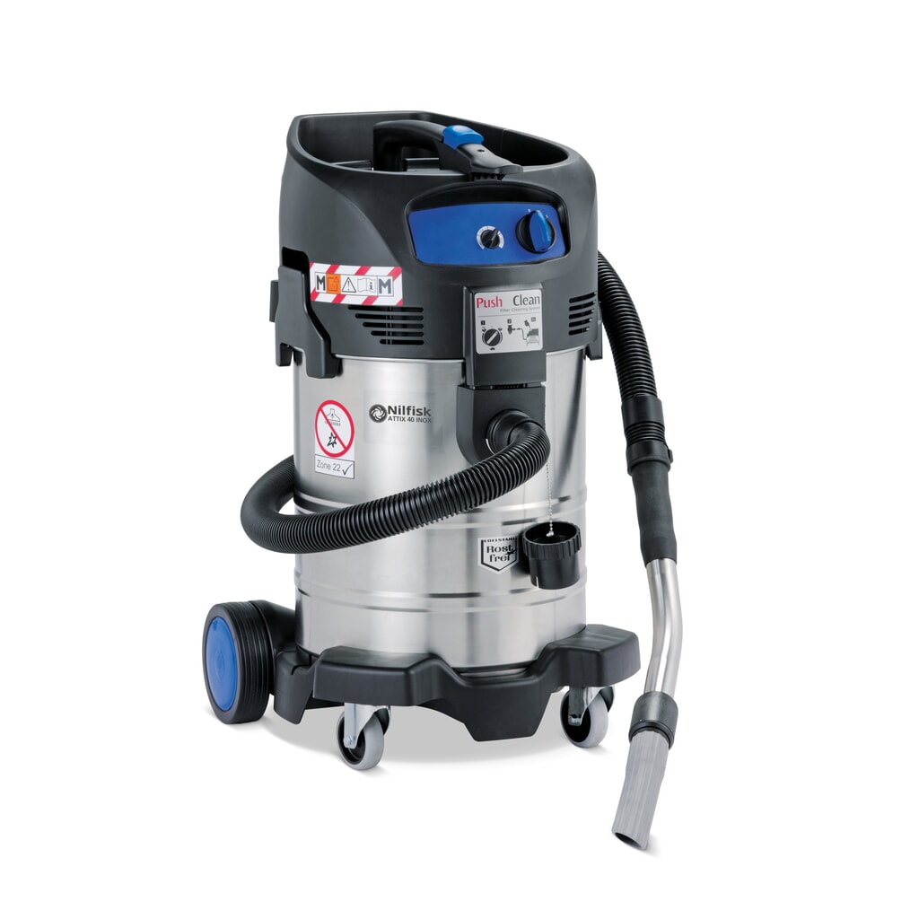 Nilfisk® ATTIX 40-OM PC Type 22 health and safety vacuum cleaner, wet + dry, 1,400 W, 37 l Product image no. 1: Nilfisk® ATTIX 40-OM PC Type 22 health and safety vacuum cleaner, wet + dry, 1,400 W, 37 l