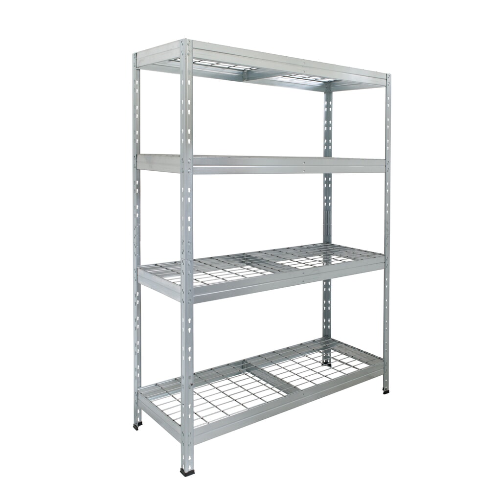Product image: Outdoor wide-span rack with grid shelves, HxWxD 1800 x 1200 x 450 mm