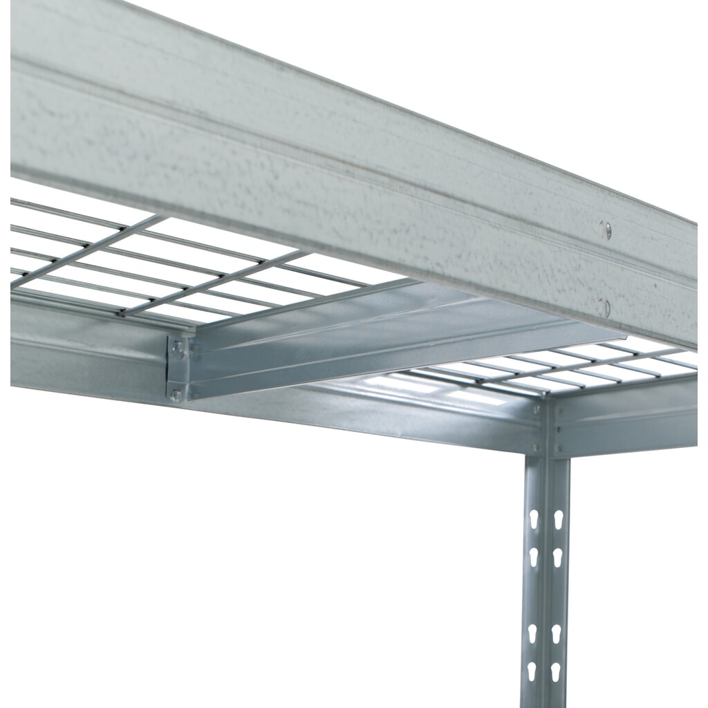 Outdoor wide-span rack with grid shelves, HxWxD 1800 x 1200 x 450 mm Product image no. 4: Outdoor wide-span rack with grid shelves, HxWxD 1800 x 1200 x 450 mm