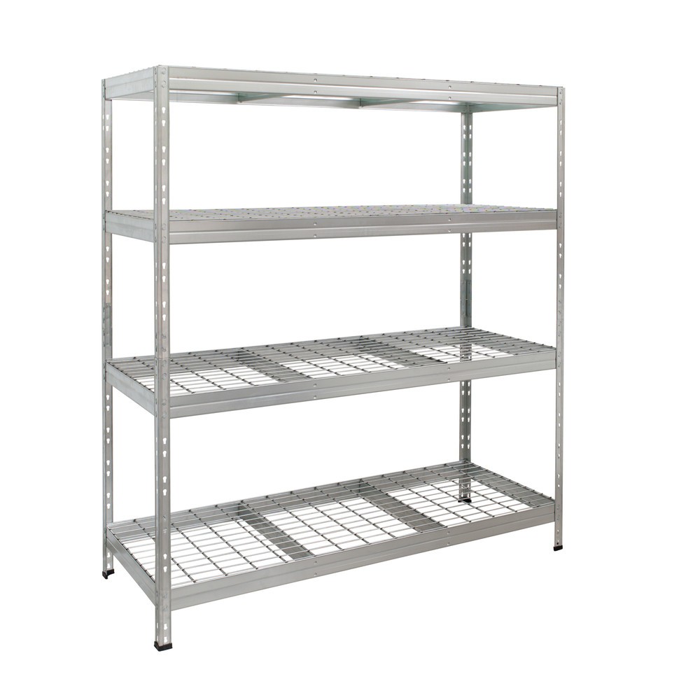 Produktabbildung Nr. 1: Outdoor wide-span rack with grid shelves, HxWxD 1800 x 1500 x 600mm