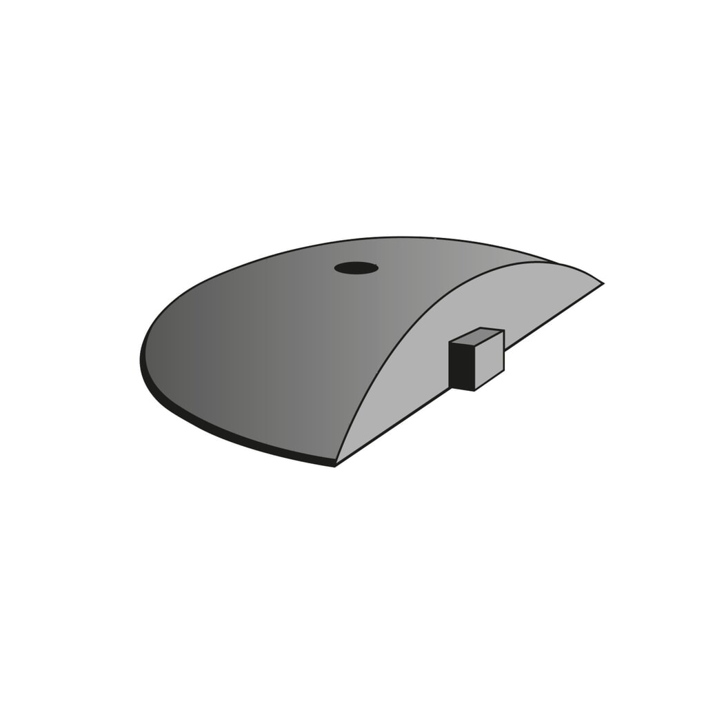 Passenger car speed bump, < 10 km/h, closure element, height 55 mm, black Product image: Passenger car speed bump, < 10 km/h, closure element, height 55 mm, black