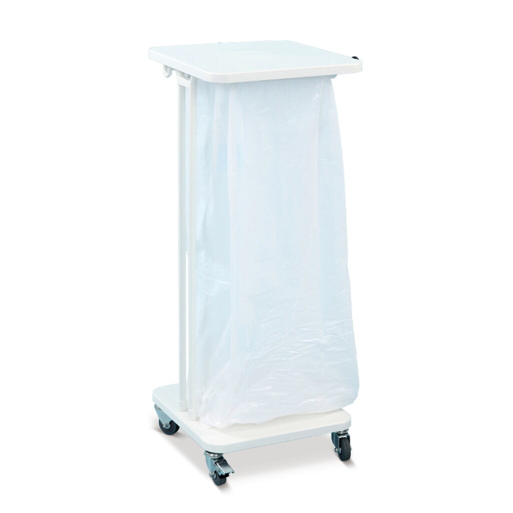Premium rubbish bag stand, 120 litres, with castors, open Product image: Premium rubbish bag stand, 120 litres, with castors, open