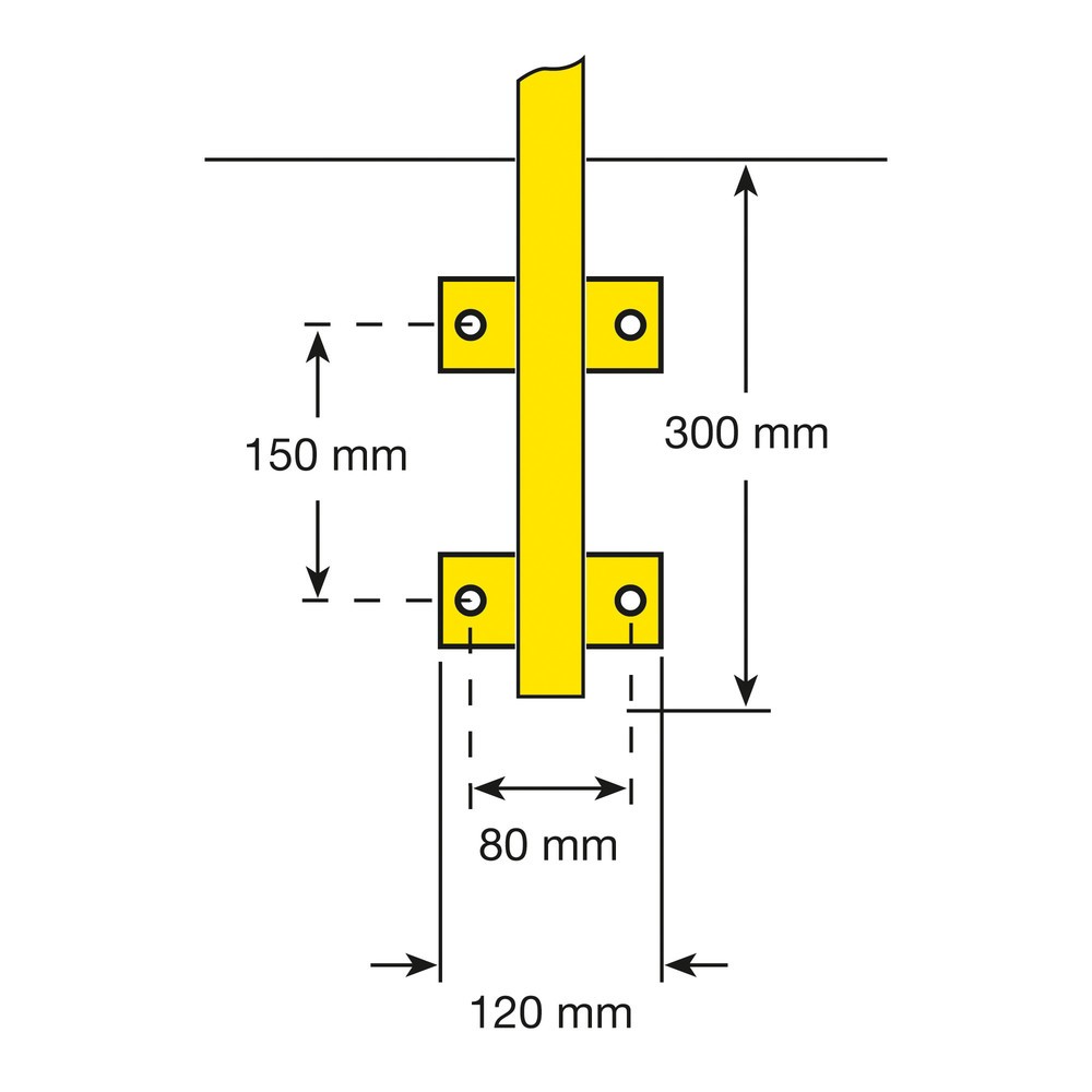 Produktabbildung Nr. 4: Protection bar, indoor, side attachment, HxW 1.300 x 2.000 mm