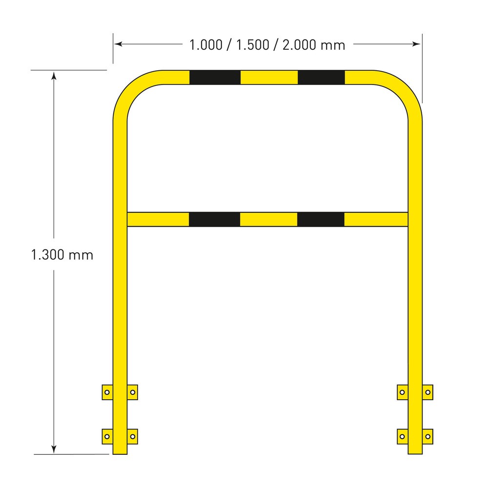 Produktabbildung Nr. 5: Protection bar, indoor, side attachment, HxW 1.300 x 2.000 mm