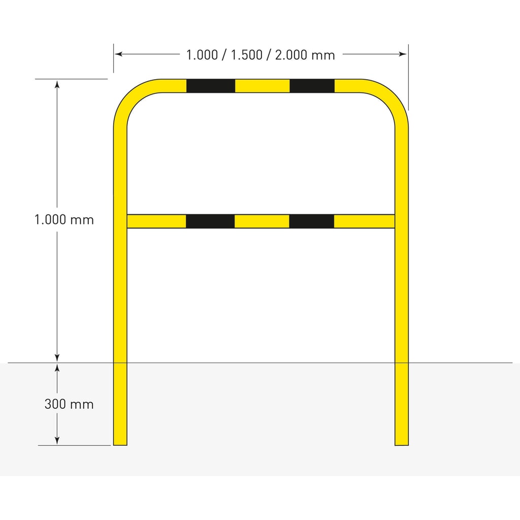 Product image no. 6: Protection bar, outside, side attachment, to remove, HxW 1.300 x 1.000 mm