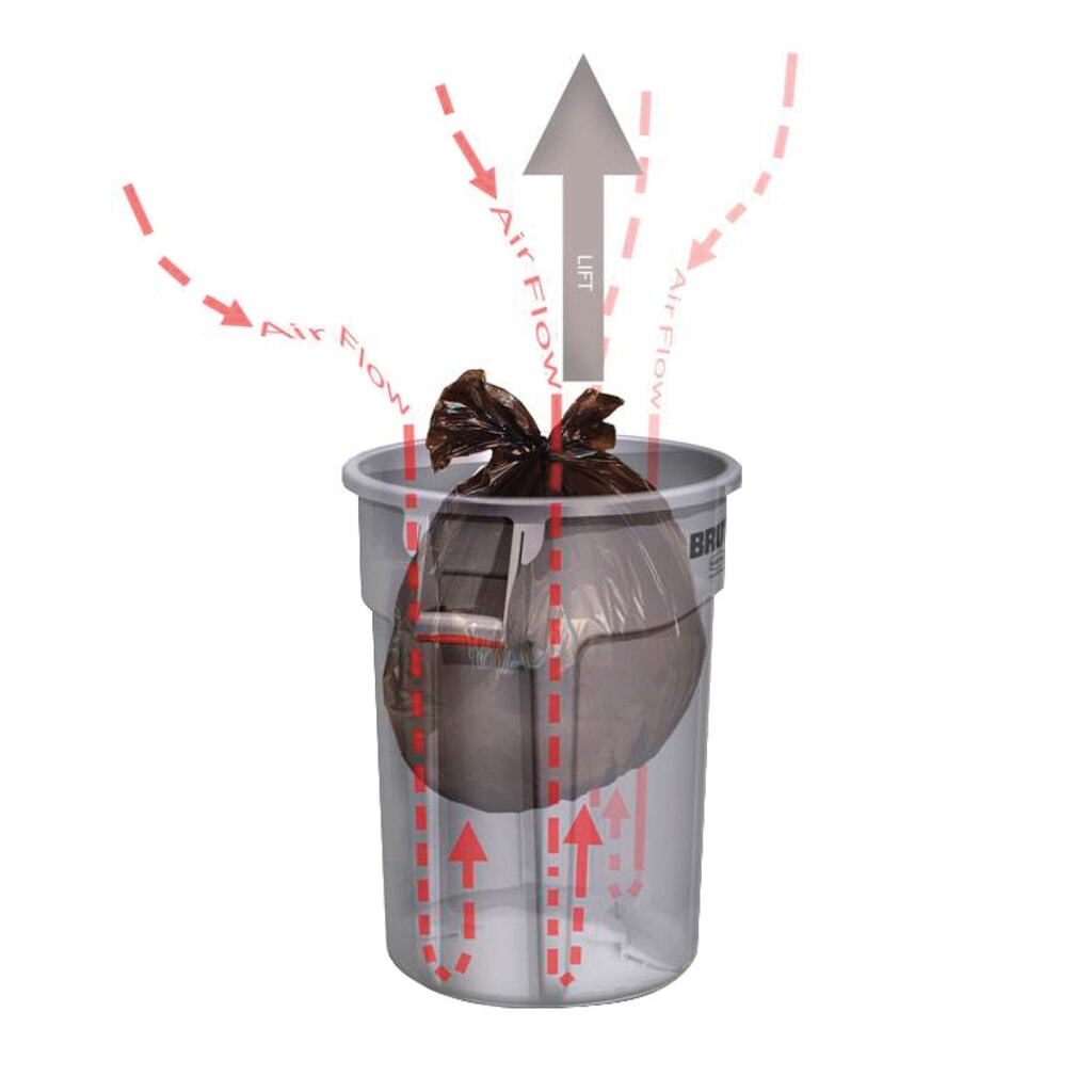 Product image no. 2: Rubbermaid® universal container, plastic, round, 76 litres, grey