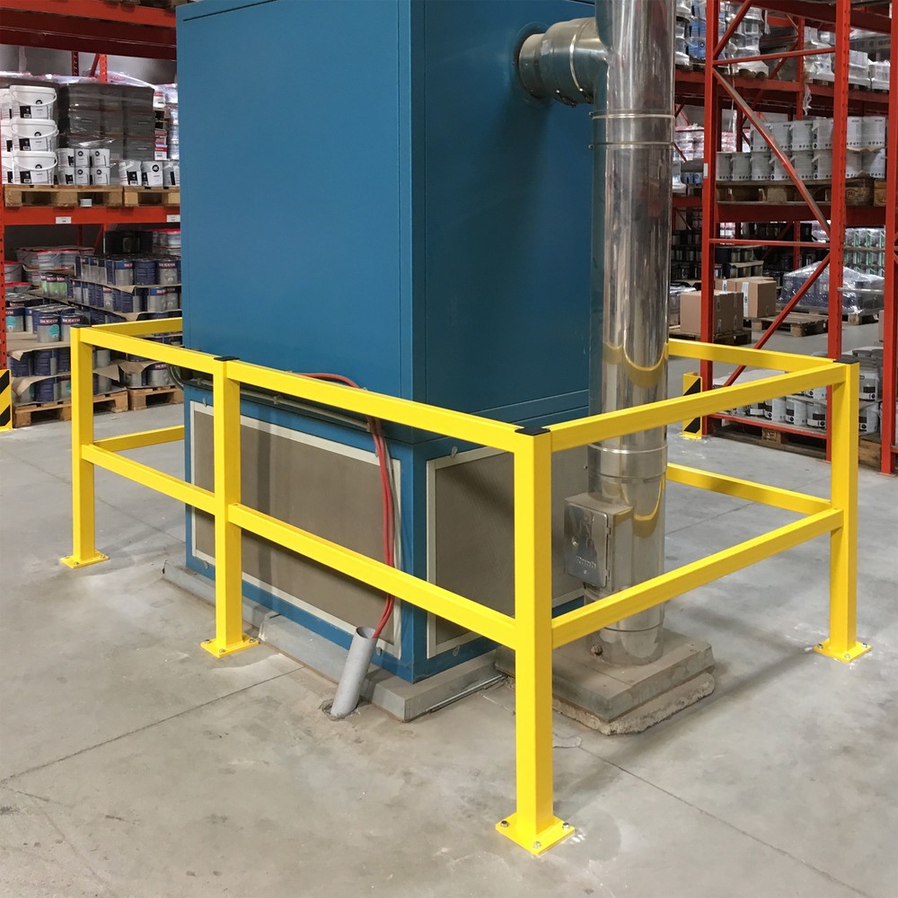 Produktabbildung Nr. 6: S-Line impact protection railing, indoor use, corner post, height 1,000 mm