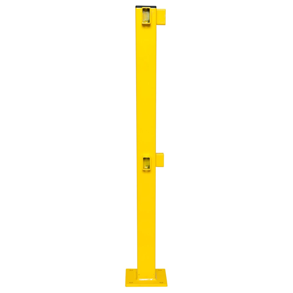Product image: S-Line impact protection railing, outdoor use, corner post, height 1,000 mm