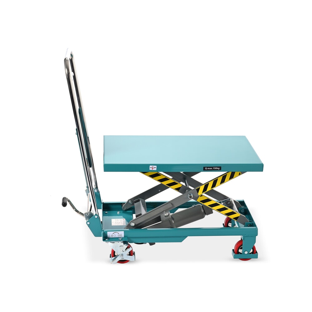 Produktabbildung Nr. 3: Scissor lift table on wheels, folding handlebar, capacity 150 kg, dimensions 700 x 450 mm, Ameise®