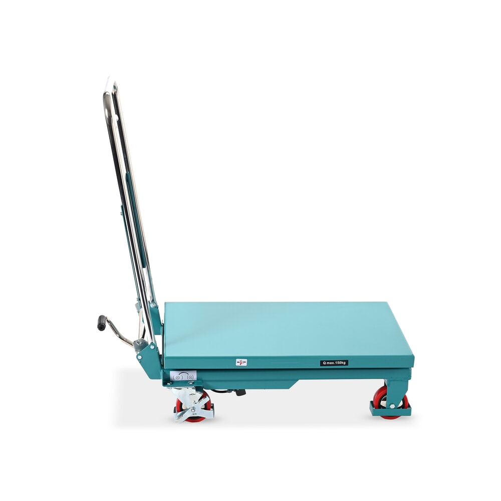 Produktabbildung Nr. 6: Scissor lift table on wheels, folding handlebar, capacity 150 kg, dimensions 700 x 450 mm, Ameise®