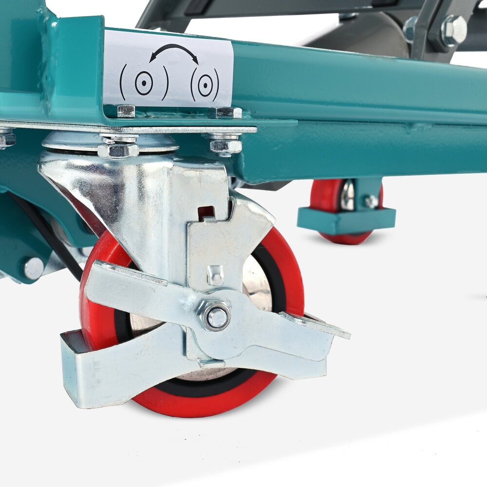 Produktabbildung Nr. 8: Scissor lift table on wheels, folding handlebar, capacity 150 kg, dimensions 700 x 450 mm, Ameise®