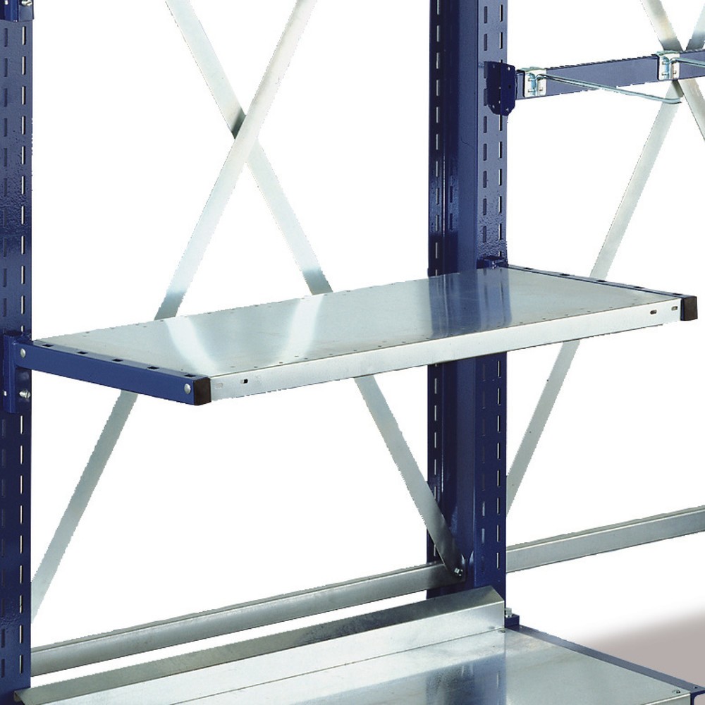 Product image: Shelf, galvanised, for META cantilever rack, depth 500 mm, LC 230 kg