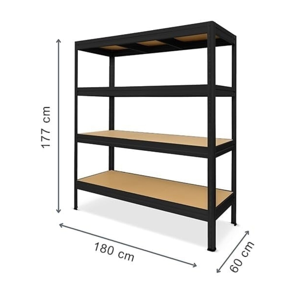 Product image no. 2: Steinbock® shelf rack, type L, shelf load 375 kg, HxWxD 1,770 x 1,600 x 600 mm