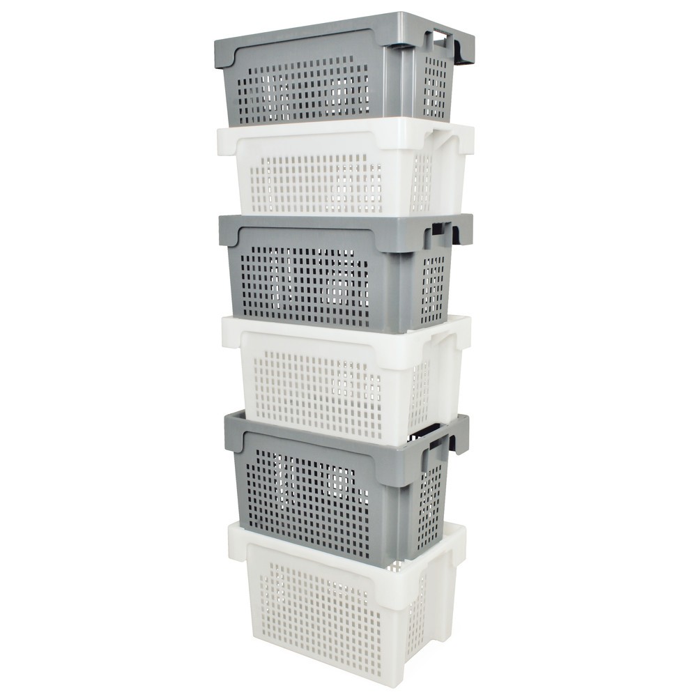 Product image no. 2: Stacking and nesting container, perforated side walls and base, 50 litres, grey