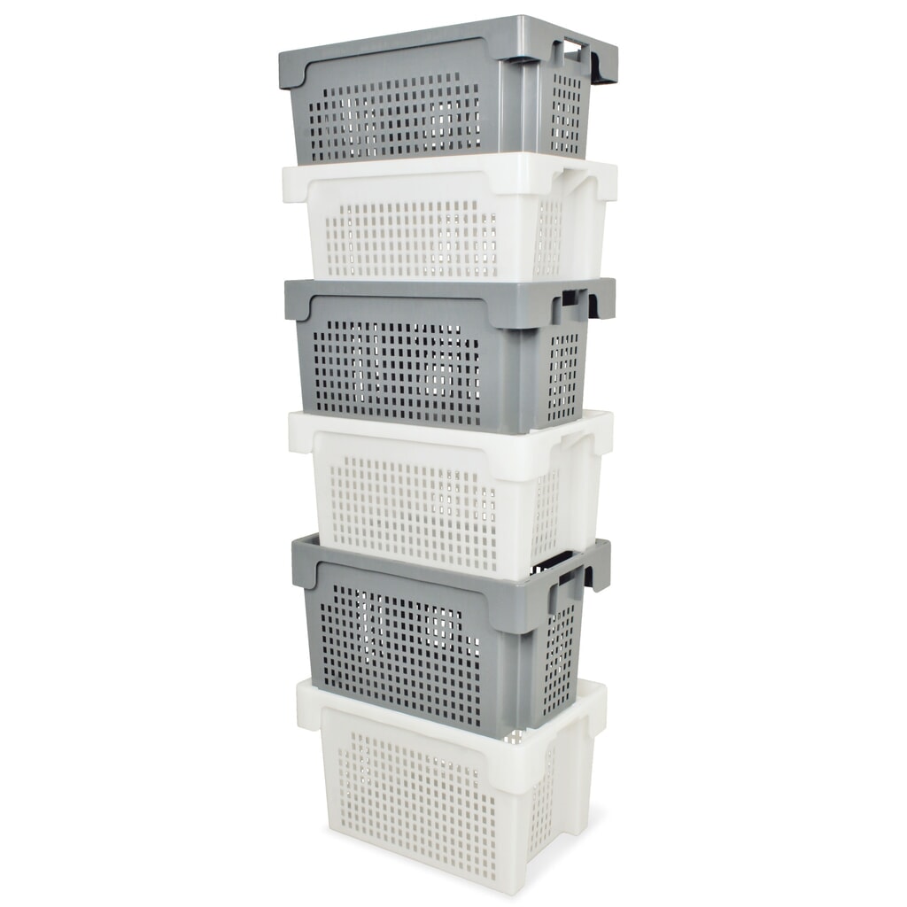 Product image no. 3: Stacking and nesting container, perforated side walls and base, 50 litres, grey